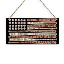 Baseball Decor Baseball Accessories Gifts Vintage Wall Hanging Decor for Baseball Lovers Coach Teacher Home Office Man Cave Bedroom Garage Boys Room Living Room Playroom Game Room Bar Rustic Wood Sign