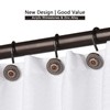 Bronze Shower Curtain Hooks, Decorative Shower Curtain Rings for Bathroom,