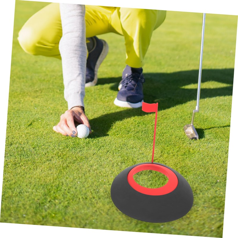 SUPVOX 1set Thickened Golf Putting Cup Flag Portable TPU Practice