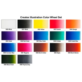 Createx Colors 5080-01 Createx Illustration Color Wheel Set, 1 oz.