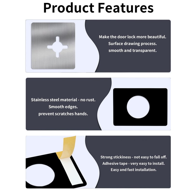 Door Lock Repair Plate, Stainless Steel Door Lock Fixing Plate