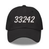 C-9B Custom zip code embroidered cotton baseball cap hat-black cap,