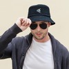 ZLYC Unisex Fashion Embroidered Bucket Hat Summer Fisherman Cap for