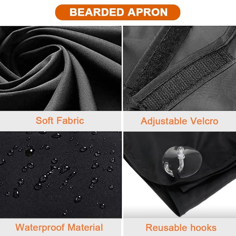 PLACHIDAY Beard Bib Beard Apron Gifts for Men,Beard Trimming Catcher