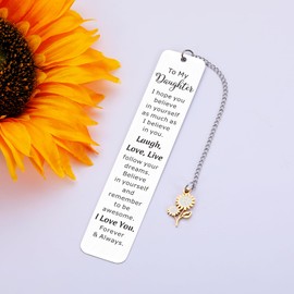 Popular Gifts for Teenage Girls 2025, Daughter Bookmarks, Daughter Gifts from Mom, Daughters Adult College Girls Christmas Gifts, Birthday for Daughters from Mom