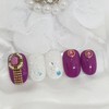 Princess dress handmade nail tips - Short round / 공주드레스