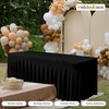 HolidayIdeas Black Spandex Table Skirts for Rectangle Tables 6ft, Fitted
