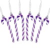 DERAYEE 6 PCS Christmas Glitter Candy Cane Plastic Candy Cane
