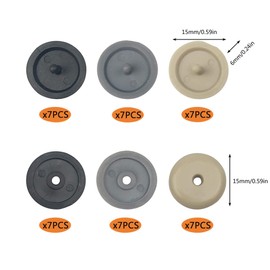 21 Sets Seat Belt Stop Button with 1 PCS Wooden Handle Awl Prevent Belt Buckle from Sliding Down The Belt | Removable Without Welding Universal Fit Stopper Kit (Black + Beige + Grey)