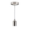 Knightsbridge 6 Inch E27, Contemporary Pendant Set in Brushed Chrome