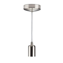Knightsbridge 6 Inch E27, Contemporary Pendant Set in Brushed Chrome