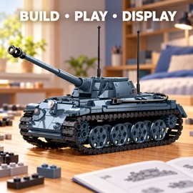 Military Armored Vehicle Building Block Model Kits, Small Brick Construction Sets with Multiple Vehicle Options