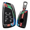 HIBEYO 6 Button Key Fob Cover Compatible with Buick Envision