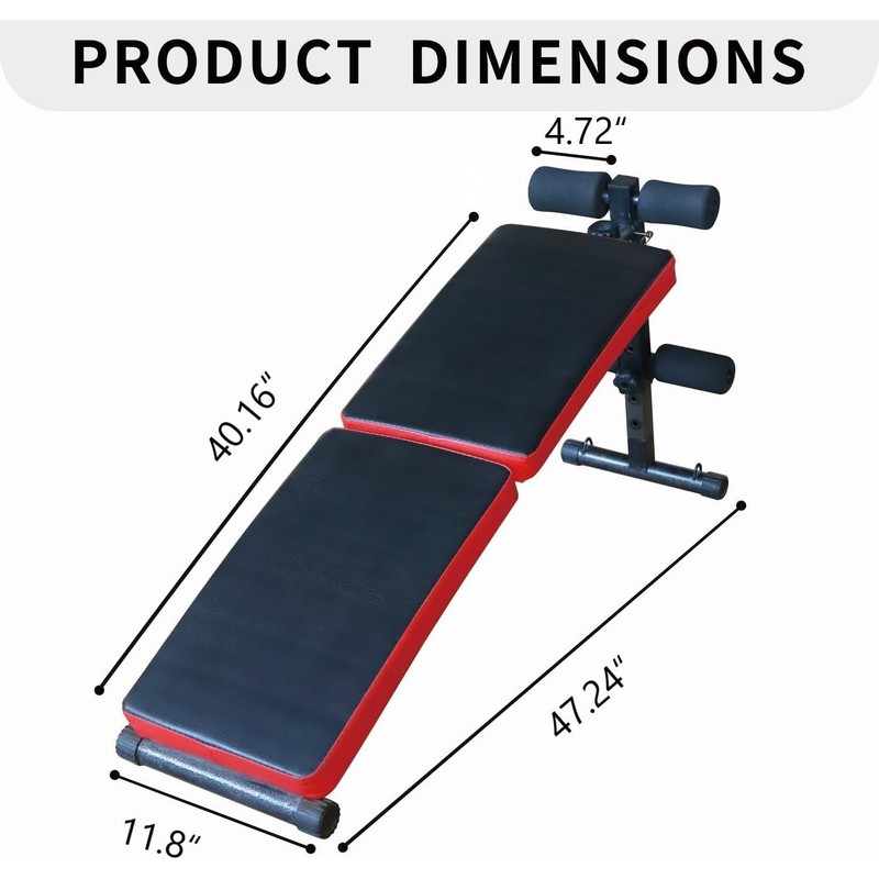 Sit Up Bench Folding Adjustable Workout Bench for Ab Exercise,