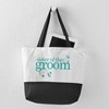 CafePress Sister Of The Groom Teal Swirl Canvas Tote Top