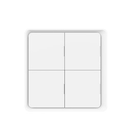 Smart Button, Homekit Button Home Assistant Smart Switch Wall Panel Remote Control for Tuya ZigBee Hub (4 Gang)