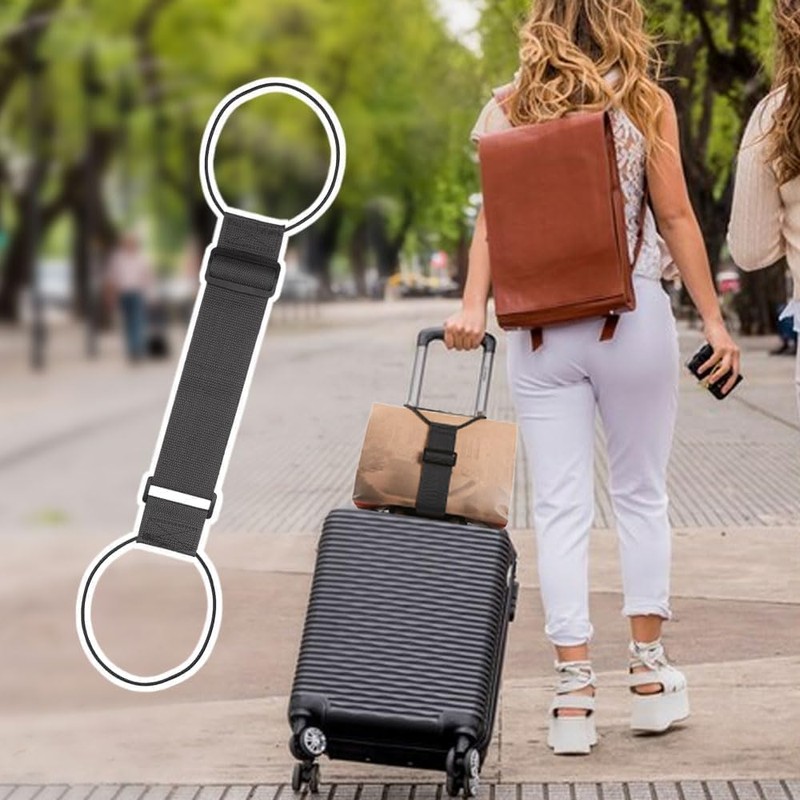 Genérico Paquete de 2 Correas para Añadir Maletas,Correa Elástica Ajustable