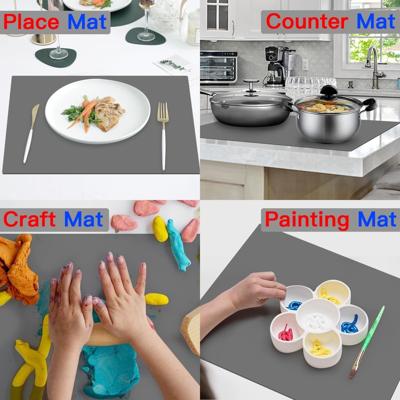 Extra Large Silicone Mat, Silicone Mats for Kitchen Counter 47.3''x23.6''x0.08",