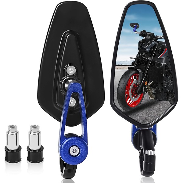 Bar End Mirrors - 7/8" (22mm) Adjustable Motorcycle Handlebar Mirrors