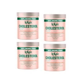 Le Kair Cholesterol Plus Strengthening & Conditioning Cream, After Shampoo Formula 24 Oz - 4 Pack