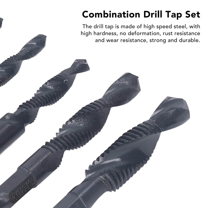 Hex Shank Combination Drill Tap 3 in 1 High Speed