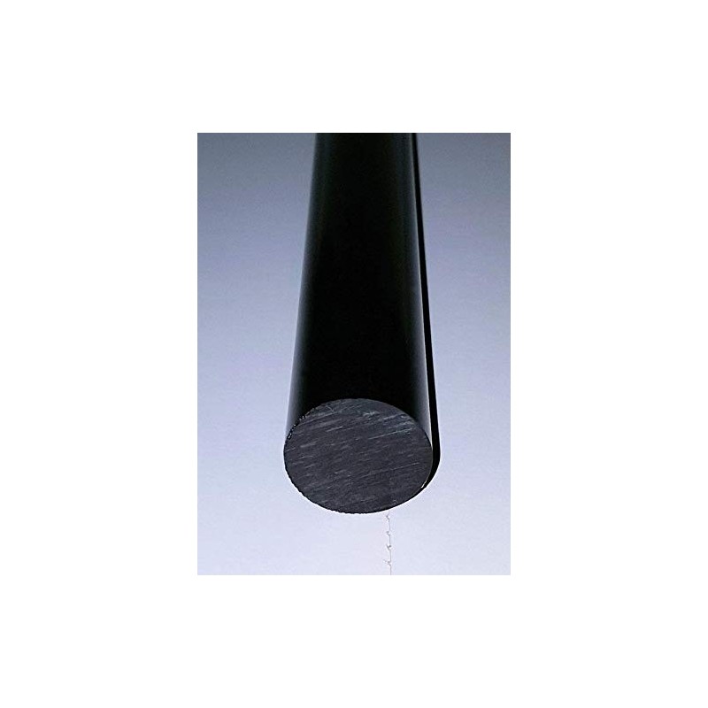1" Diameter x 12" Long Black Opaque Extruded Acrylic Plexiglass