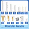 Glarks 279pcs Picture Hanging Equipment, Hanging Hardware with Hooks, Wire,