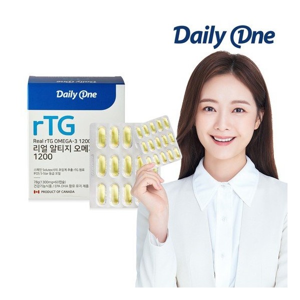 Daily One Real Altige Omega 3 1200 Supercritical Extraction, None / 데일리원 리얼 알티지 오메가3 1200 초임계 추출, 없음