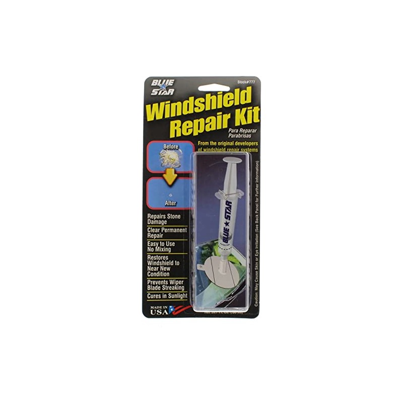 2 Pack Blue-Star Fix Your Windshield Do It Yourself Windshield