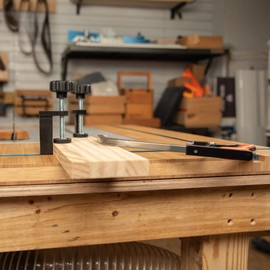 POWERTEC 71438 T-Track Clamp Vice | Hold Down Clamps for T-Tracks Accepting 1/4 Inch hex Head Bolts – 2 Pack