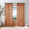 XTMYI Terracotta Country Curtains for Living Room,Sheer Linen Curtains for