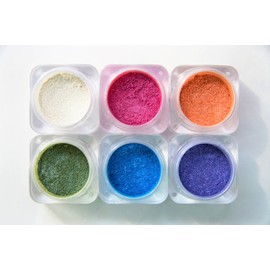 Mica Powder Pigment for Makeup - Lip Gloss Pigment Powder for Lipstick - Pigment Powder for Nails - Loose Mica Pigment Powder for Face & Body - Naked Cosmetics Broadway Collection of 6