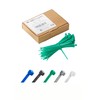 Haus Projekt Green 100x2.5mm Small Cable Ties, 100pcs Premium Industrial