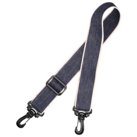 No Border FABLT SC40 Shoulder Belt, 1.6 inches (40 mm) Width, Made in Japan, Okayama Denim (Navy)