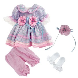 Babyfere Reborn Baby Doll Clothes 22 inch Girl Outfits Suitable for 22-24 Inch Flower Dress Baby Dolls Clothes Accessories