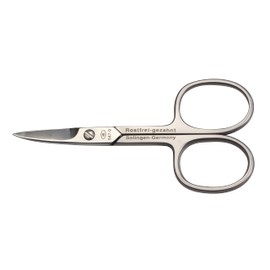 HK Manicure by Hans Kniebes - 9 cm Curved Premium Nail Scissors - Re-Sharpenable, Rust-Proof, Anti-Allergenic - Solingen Stainless