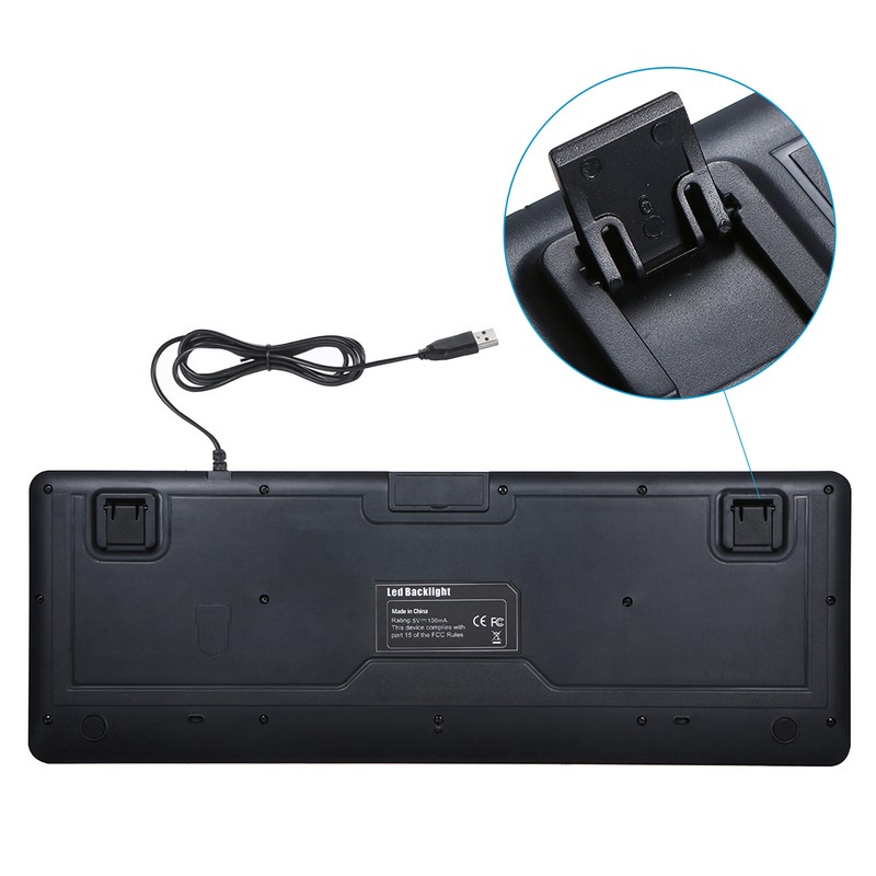 USB Interface Large Print Backlit Wired Keyboard