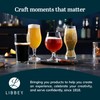 Libbey Craft Brews Nucleated Pint Beer Glasses, Dishwasher Safe Pint