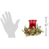Ganz Kissing Krystals Small Red Mecury Glass Hurrican Candle Holder