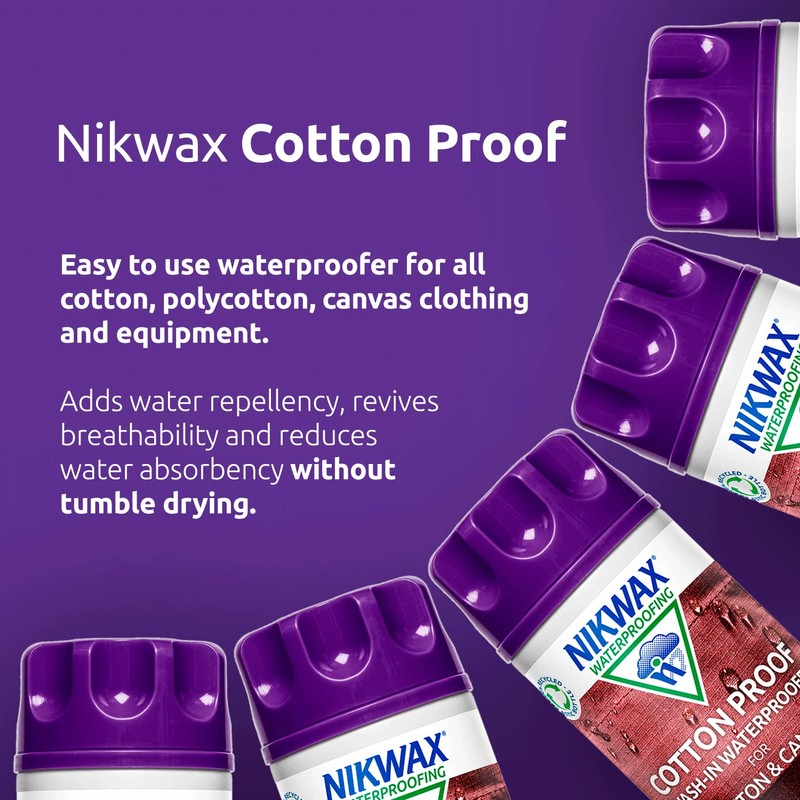 Nikwax COTTON PROOF Wash-in Waterproofing for Cotton Fabric, Polycotton &