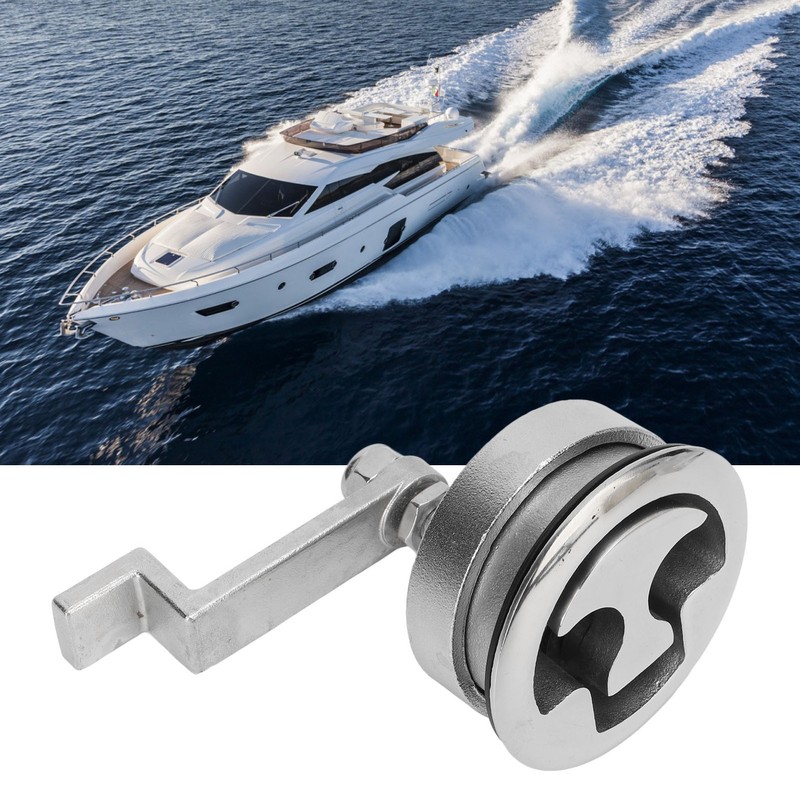 Boat Floor Handle Lock Marine Hatch Latch Flush Mounted Stainless