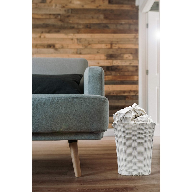 Arpan White Resin Plastic Strong Round Waste Paper Bin/Basket/Storage -Ideal