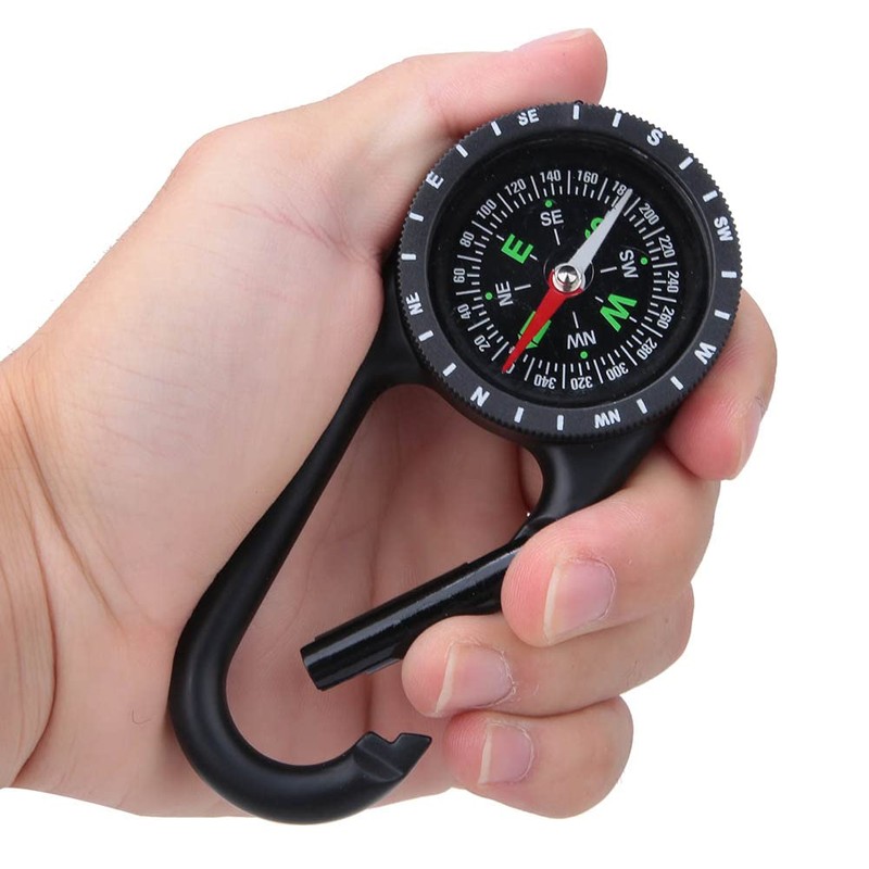Kompass -Schlüsselanhänger, Carabiner Compass Tragbarer Taschenkompass mit Abgestuften Ring -Outdoor