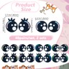 AHANDMAKER 80pcs Round Felt Eyes 39mm Craft Safety Eyes with