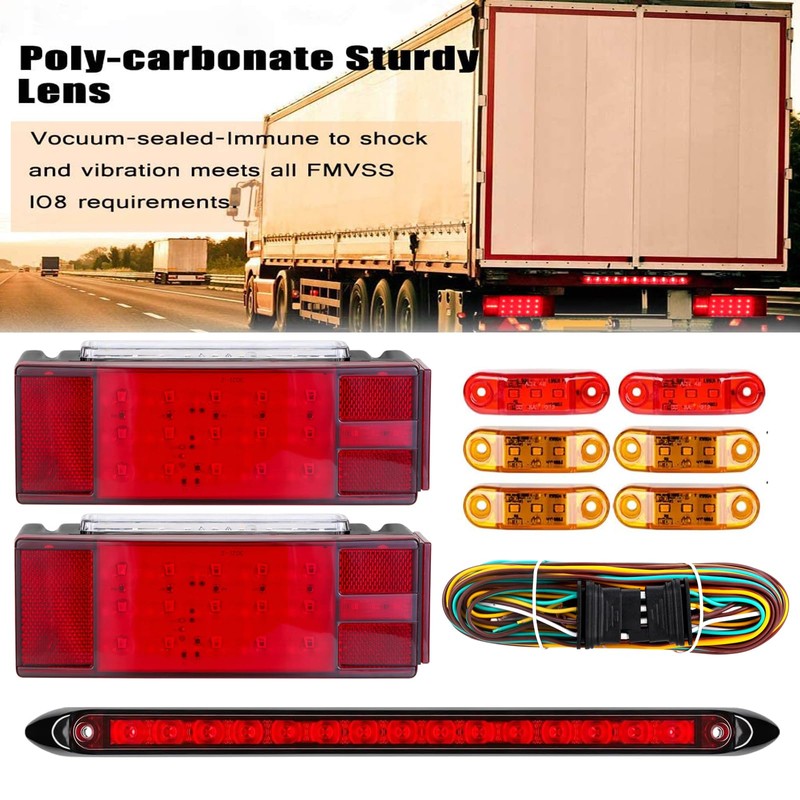 Submersible Boat Trailer Lights, LED Trailer Lights for Utility Trailer,