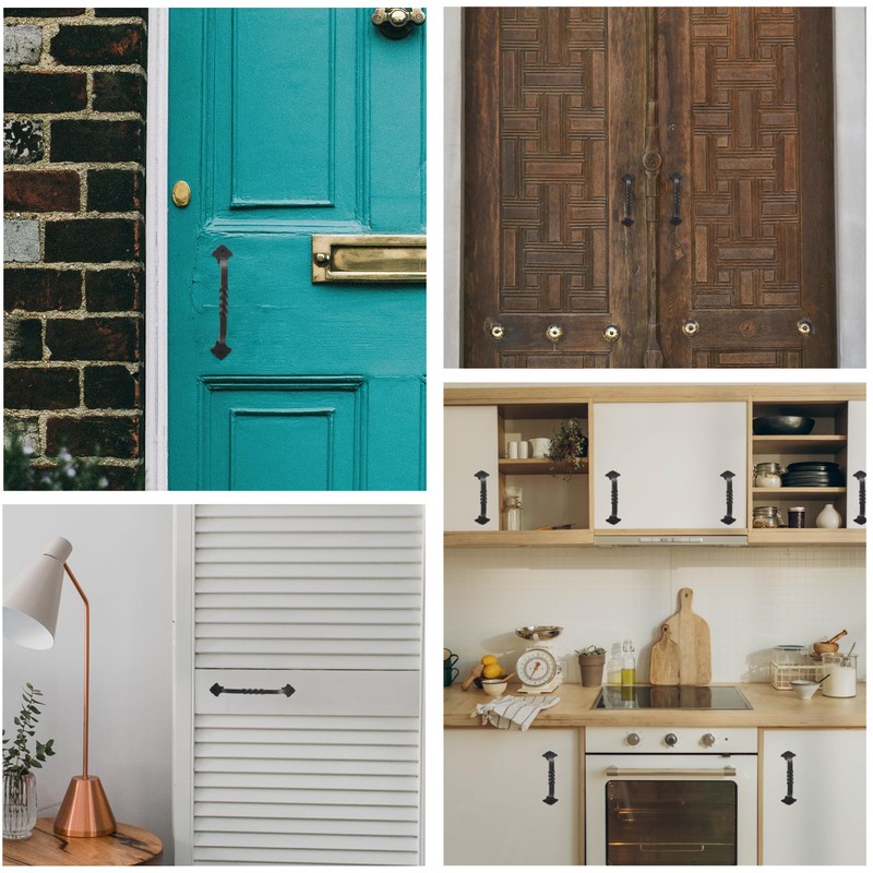 OVOV 2 Pack Barn Door Pull Handle Hardware for Wooden