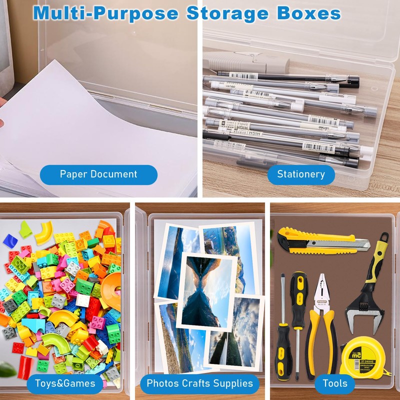 Marte Vanci A4 File Box Clear Paper Storage Boxes File