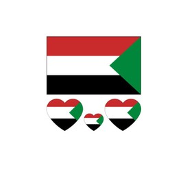 ZPDNURZL 10 Sheets Sudan Sultan Flag Tattoos Stickers 40 Pcs Waterproof Sweat Sports National Flag Removable Fake Tattoos