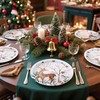 WRAPAHOLIC 25Pcs Christmas Paper Plates - 9 Inch Gold Foil