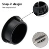 Qjaiune 1 Inch / 25mm Black Plastic Hole Plugs, Flush
